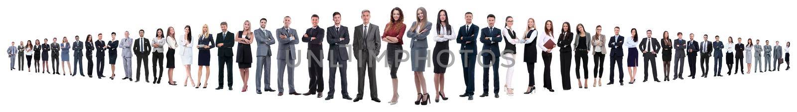 panoramic collage of a large and successful business team by asdf