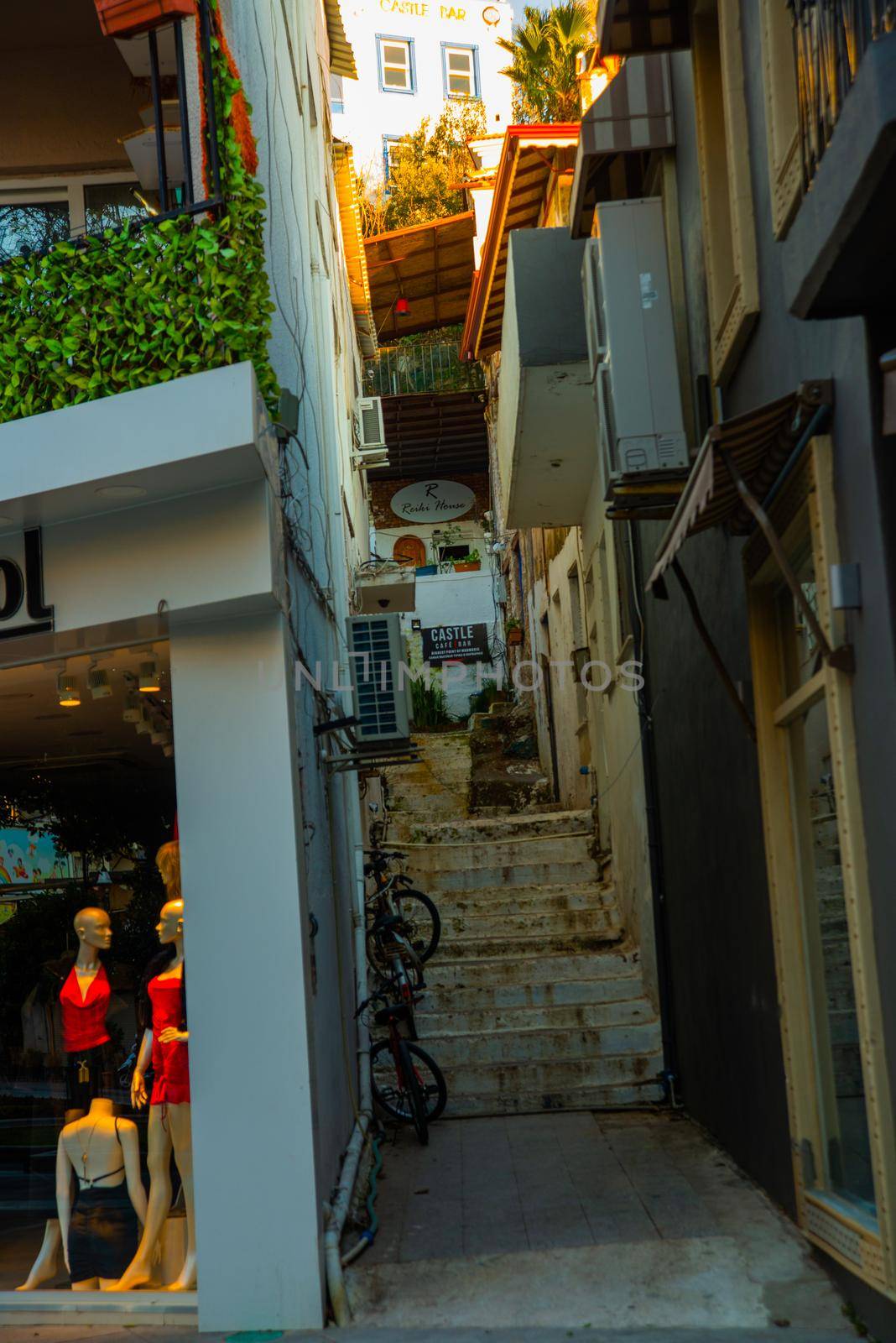 MARMARIS, MUGLA, TURKEY: Old Town district in the historical center of Marmaris.