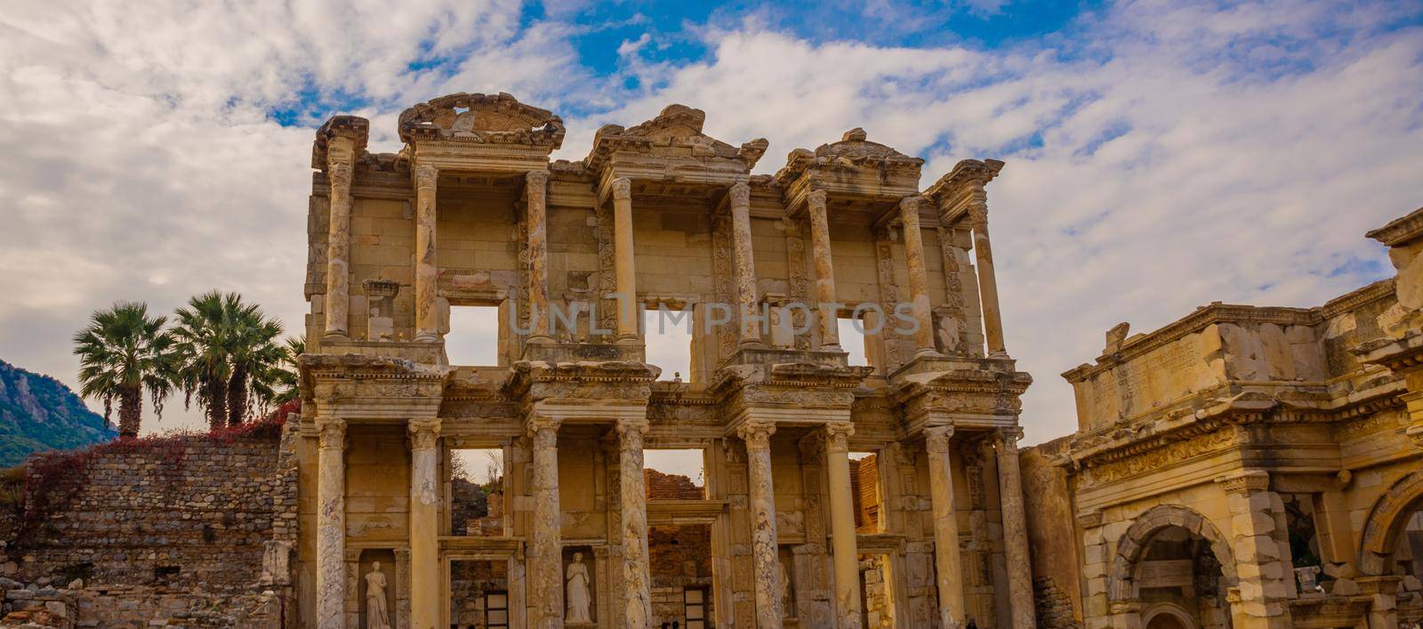 EPHESUS, TURKEY: Celsius Library in ancient city Ephesus. Most visited ancient city in Turkey. by Artamonova