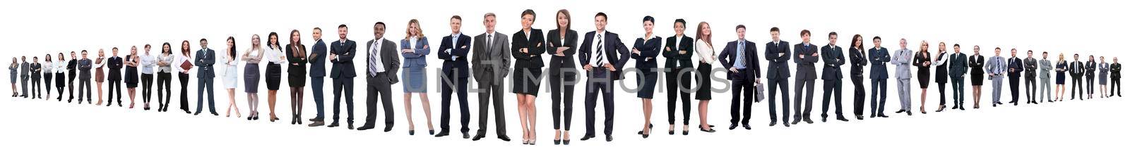 panoramic collage of a large and successful business team by asdf