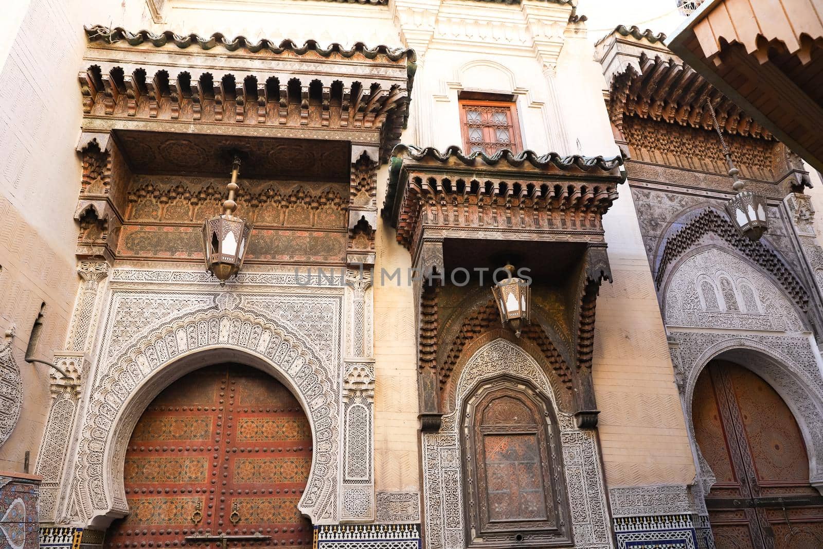 Door of a Building in Fez City, Morocco