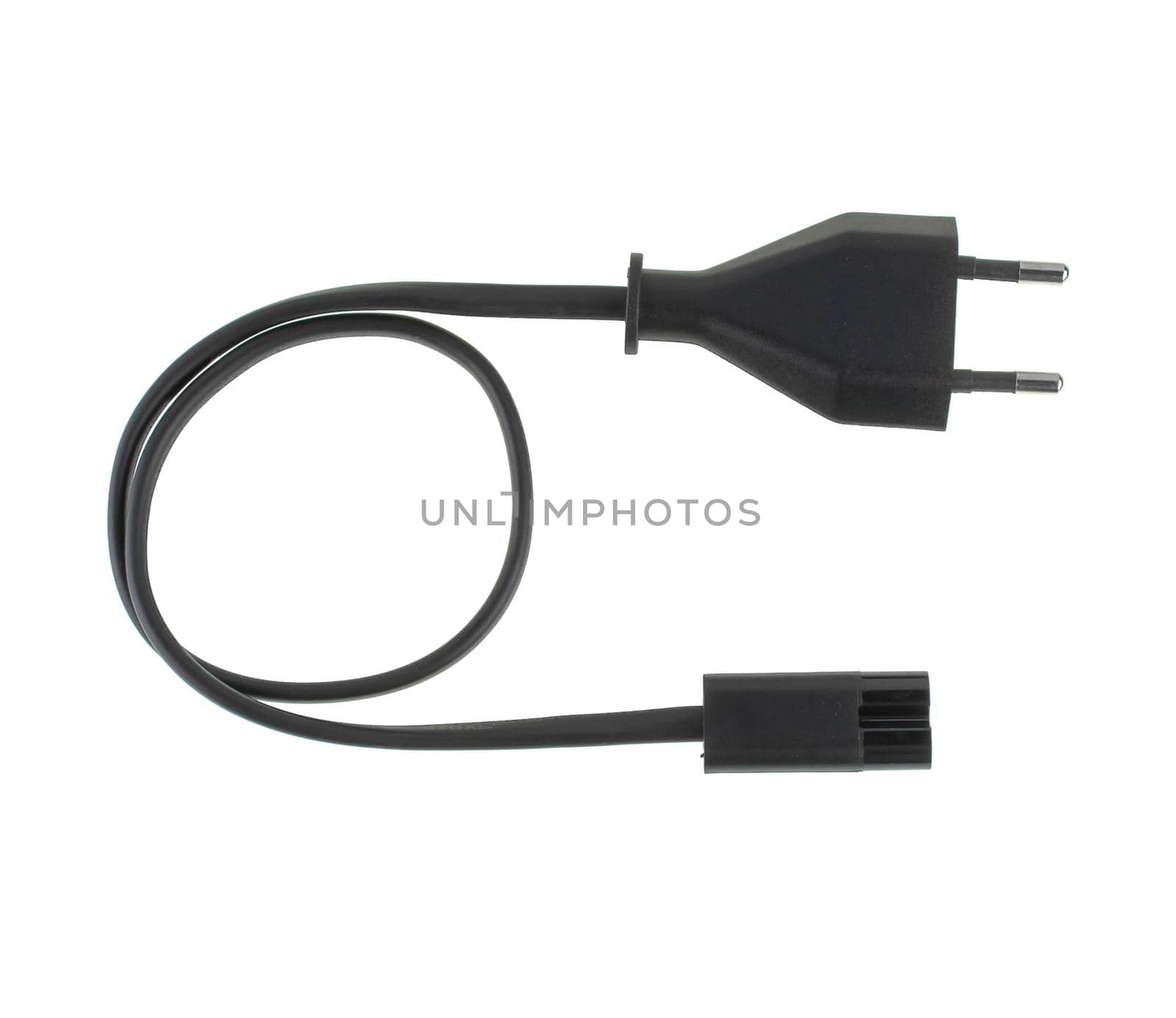 network electric cord with a plug isolated on a white background