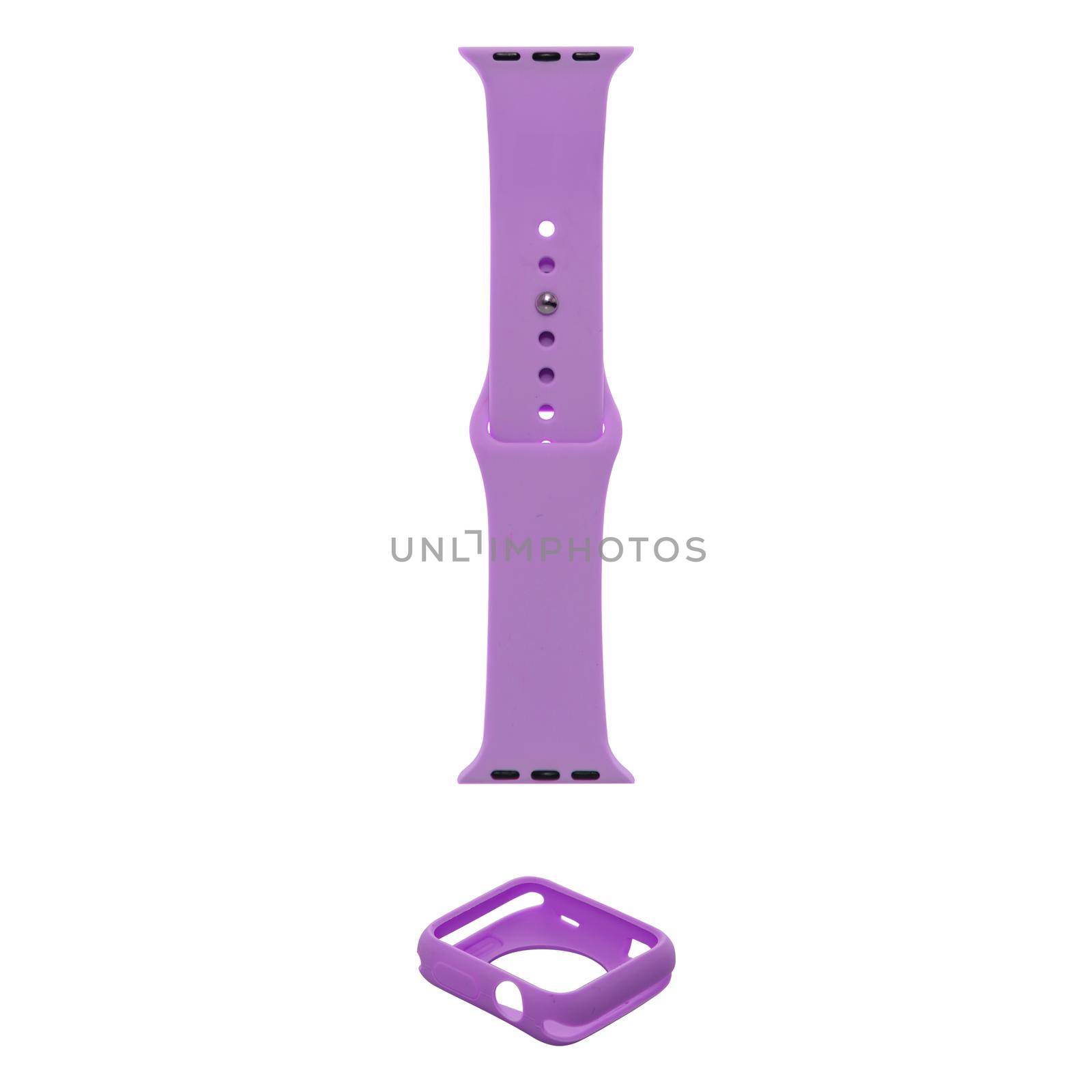 silicone strap for smart watches, on a white background in isolation by A_A