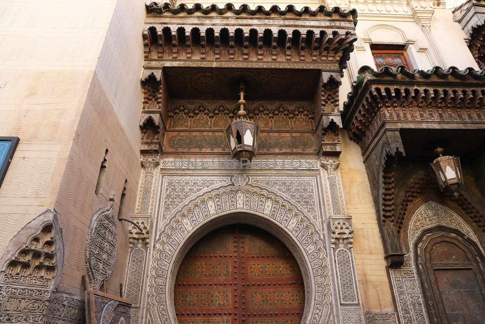 Door of a Building in Fez City, Morocco