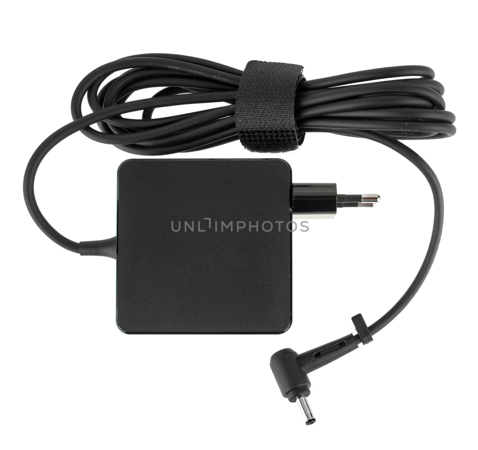 laptop power supply, laptop accessory on a white background in isolation