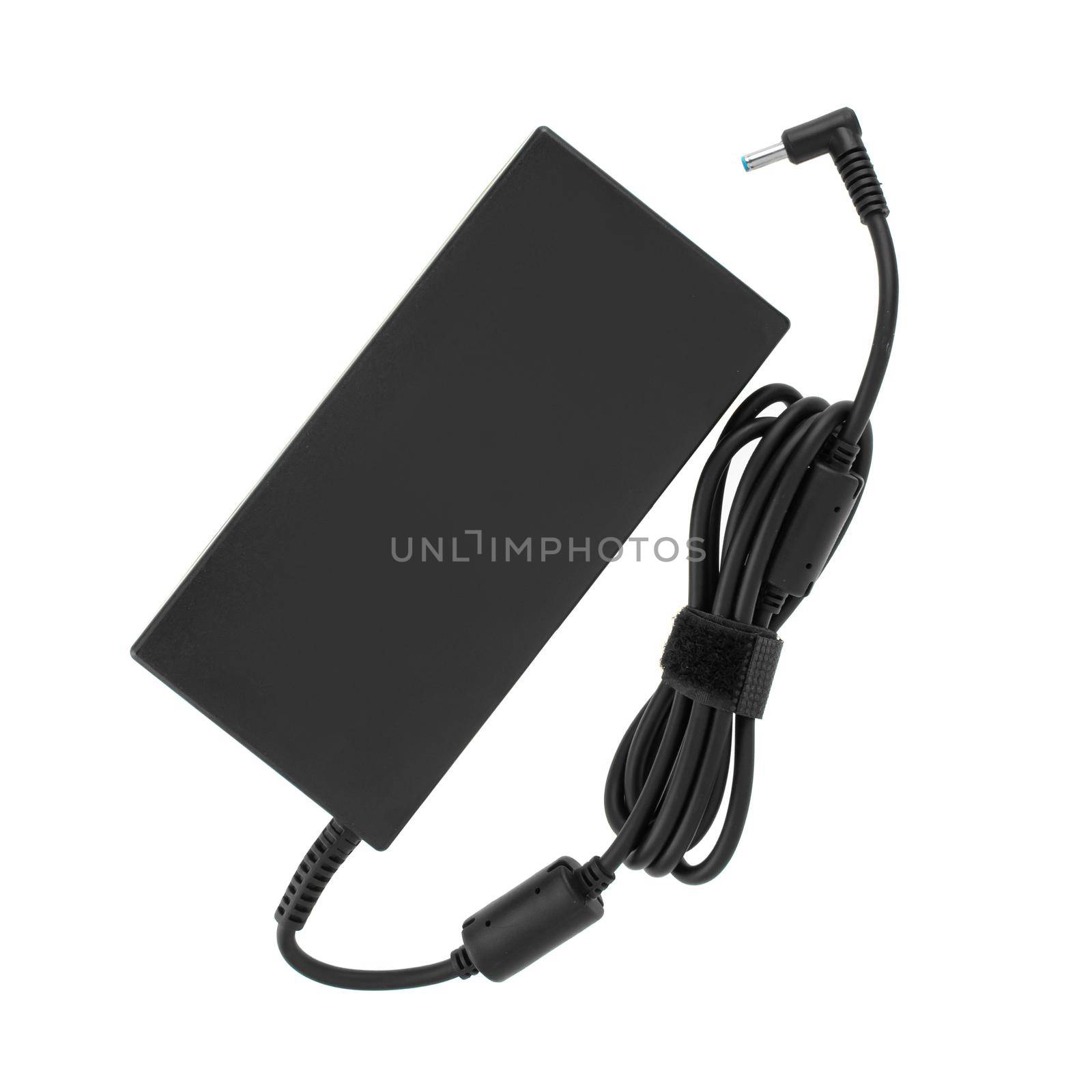 laptop power adapter, laptop accessory, isolated on white background