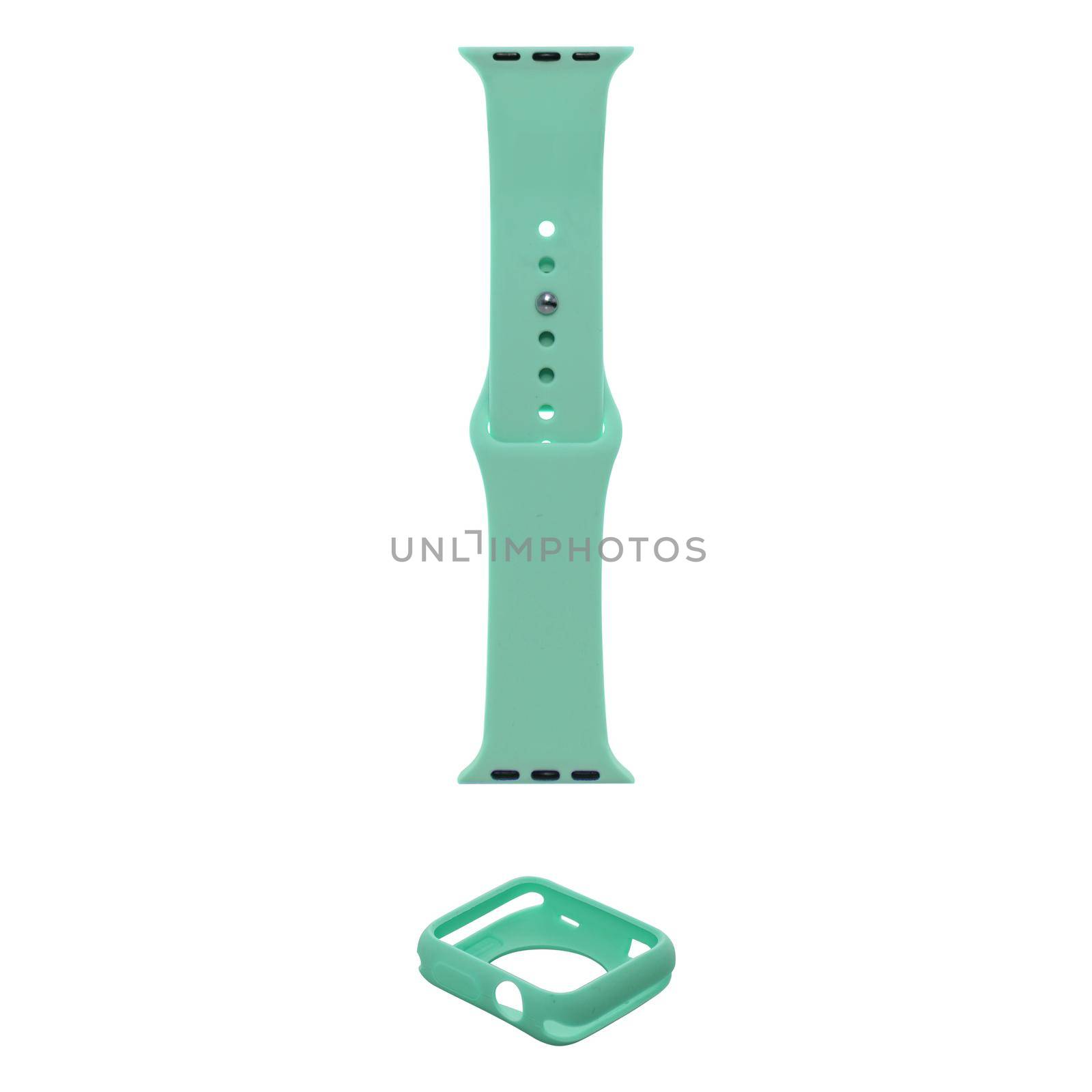 silicone strap for smart watches, on a white background in isolation by A_A