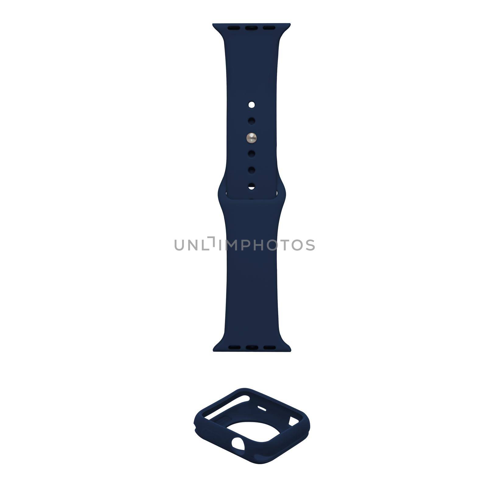 silicone strap for smart watches on a white background in isolation