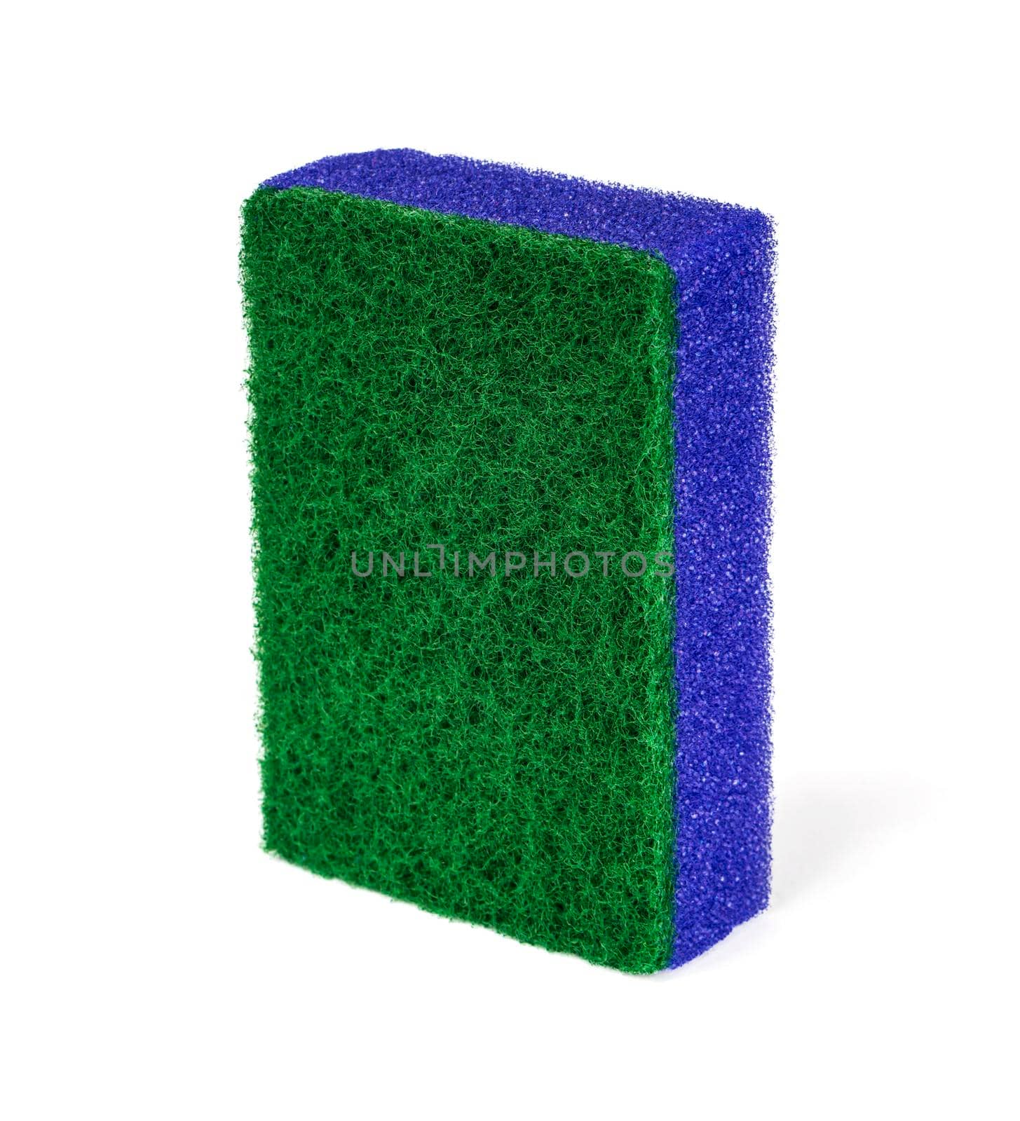 sponge for washing dishes on a white background in isolation