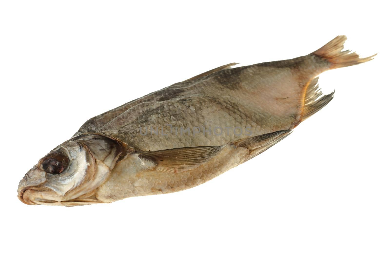 Fish, dried bream on a white background in isolation