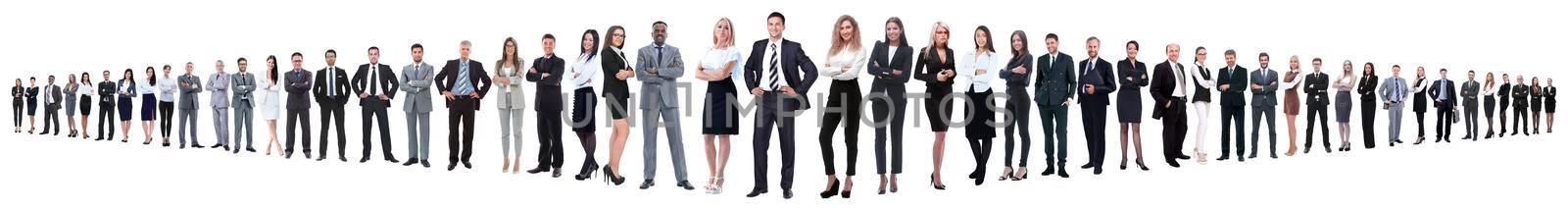 panoramic collage of a large and successful business team by asdf