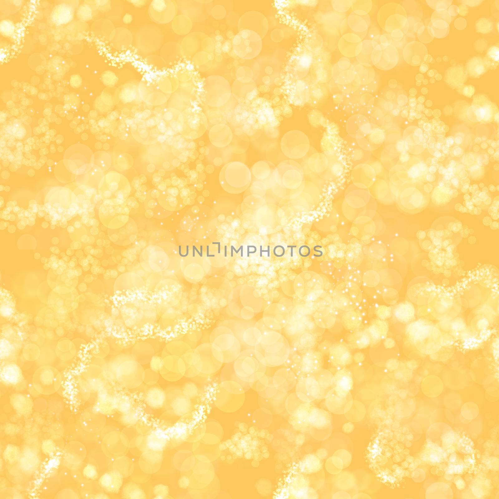 Seamless pattern with gold golden glitter shiny background. Metal metallic shimmering glow texture, luxury fashion design. Yellow abstract sparkle New Year Christmas celebration party print. by Lagmar