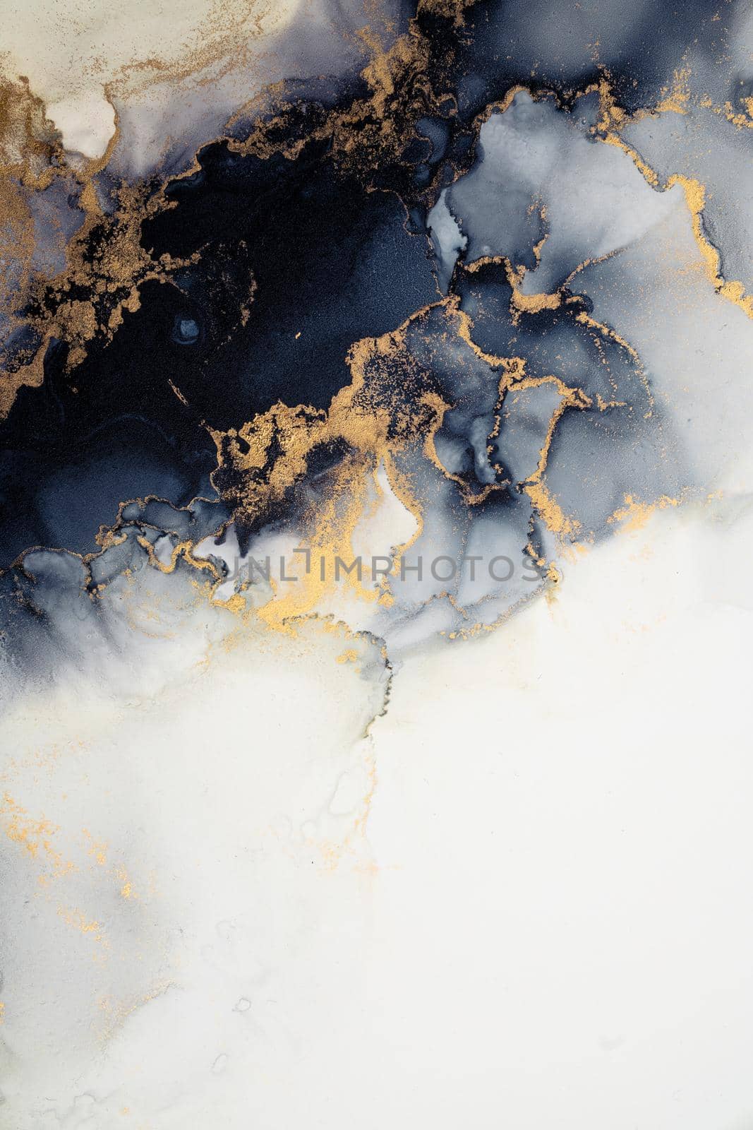 Marble ink abstract art from exquisite original painting for abstract background . Painting was painted on high quality paper texture to create smooth marble background pattern of kintsuki ink art .