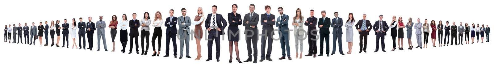 panoramic collage of a large and successful business team by asdf