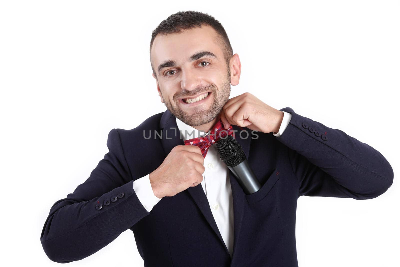 white bowtie isolated