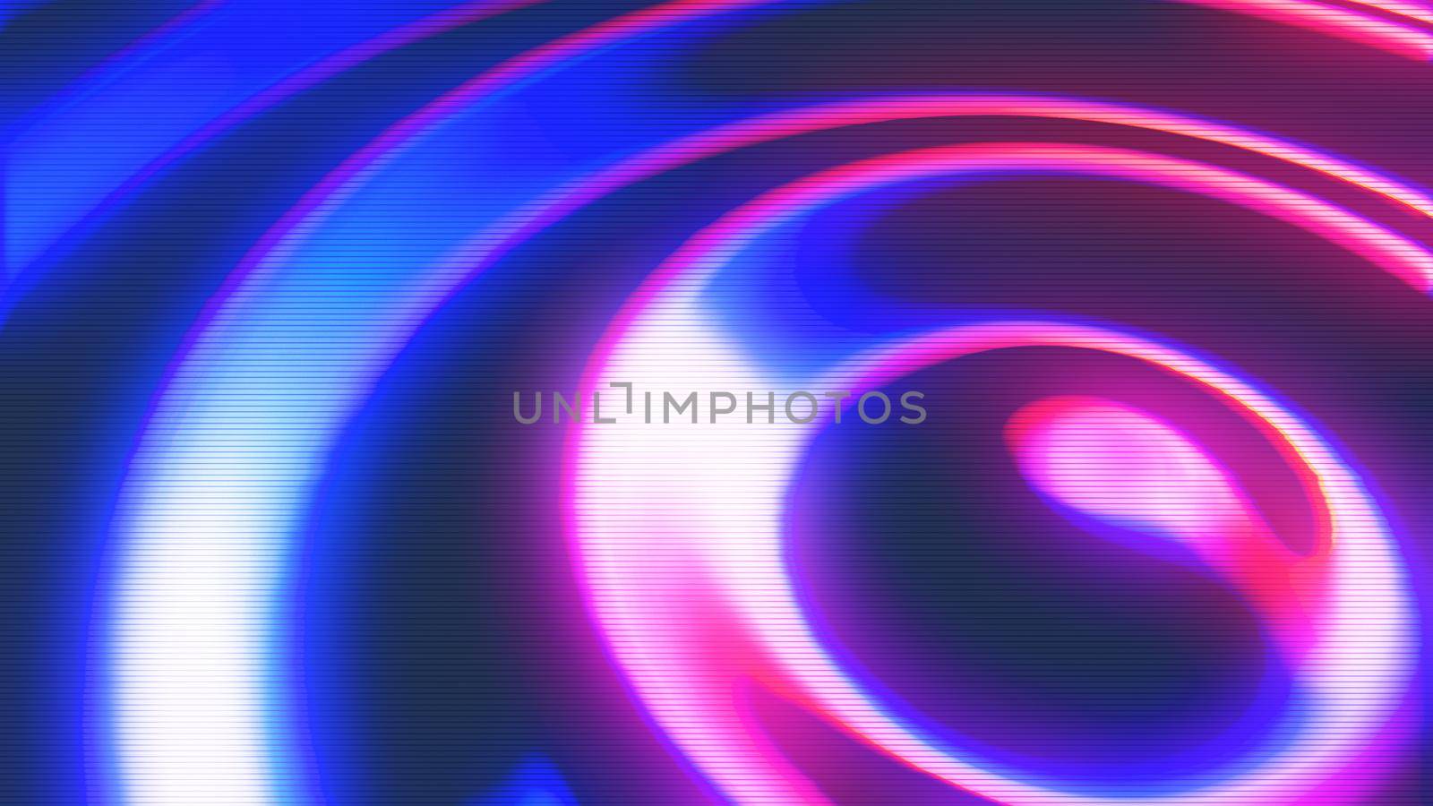 Moving Circles Abstract Background in Retrowave style 3d render