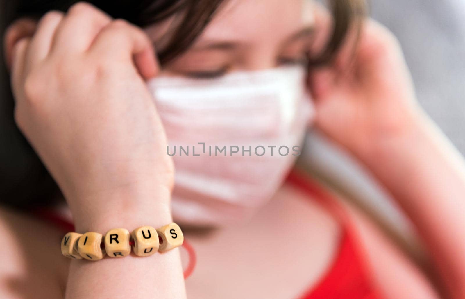portrait of a young tourist woman wearing a mask. the concept of tourism, health and safety in the Asian and Indian countries