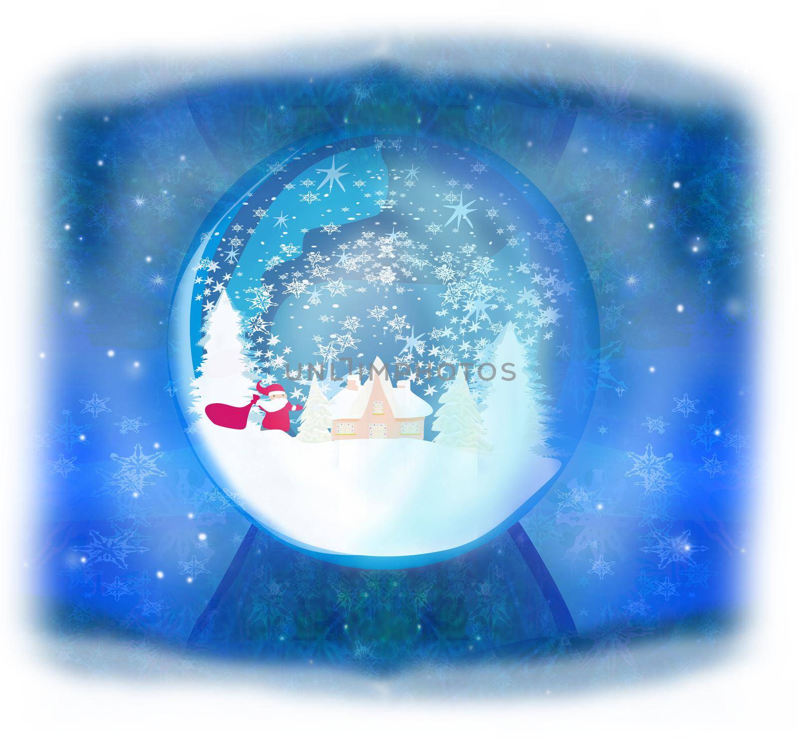 Santa Claus in a glass ball by JackyBrown