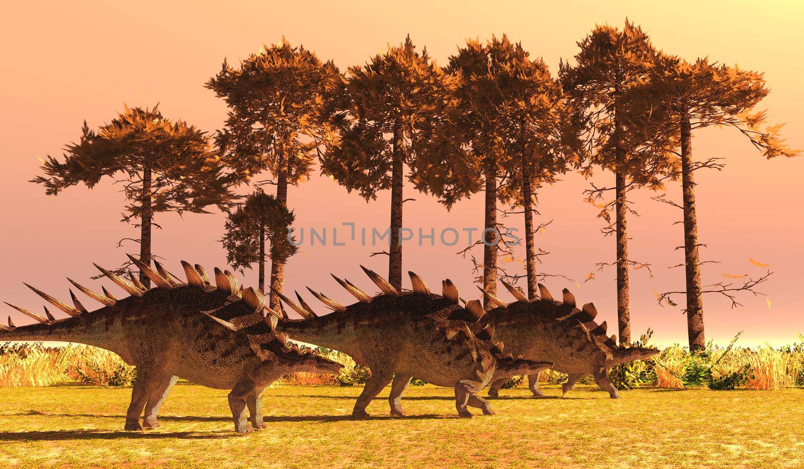 Kentrosaurus Dinosaur Wilderness by Catmando