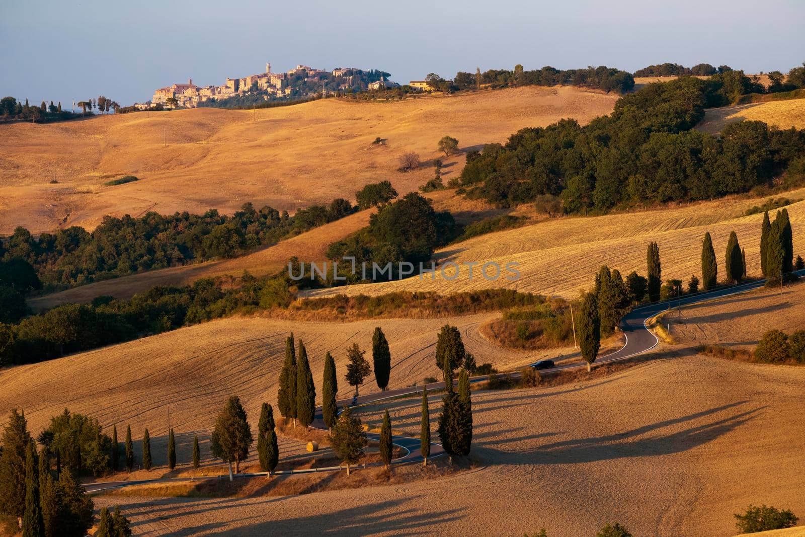 Cipressi di Monticchielo, Typical Tuscan landscape near Montepulciano, Italy