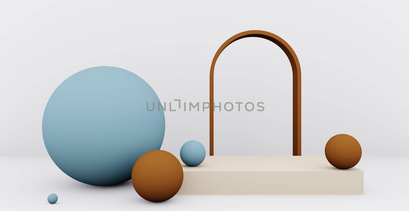 3d rendering background with abstract podium and wall scene background. Composition for product presentation, brand, product advertising.