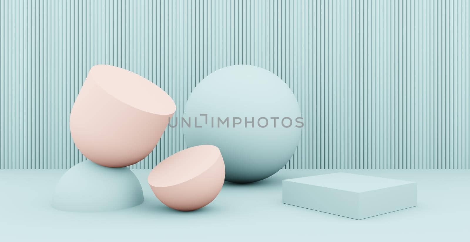 3d rendering background with abstract podium and wall scene background. by N_Design