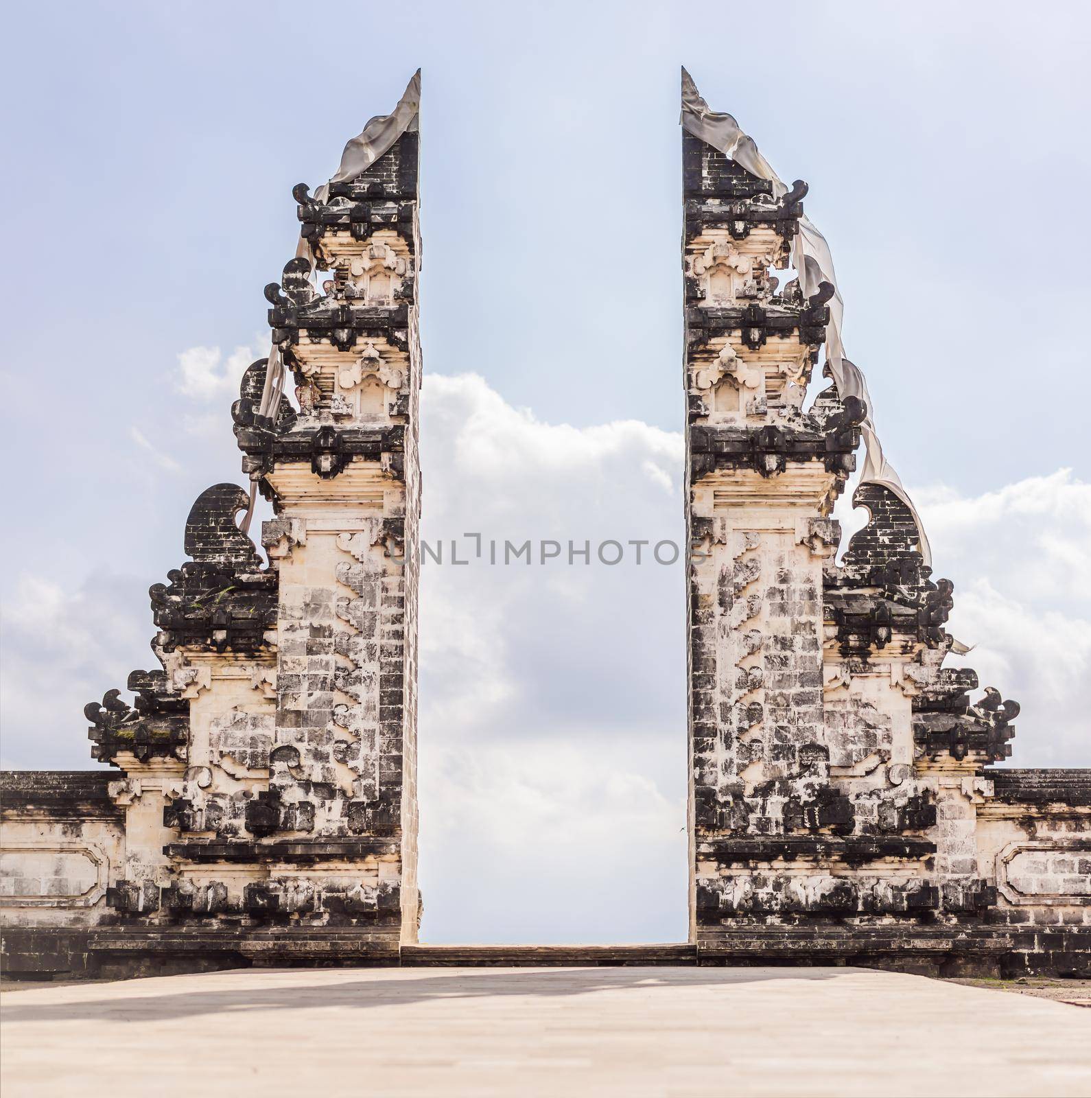 gates in Pura Luhur Lempuyang temple Bali Indonesia.