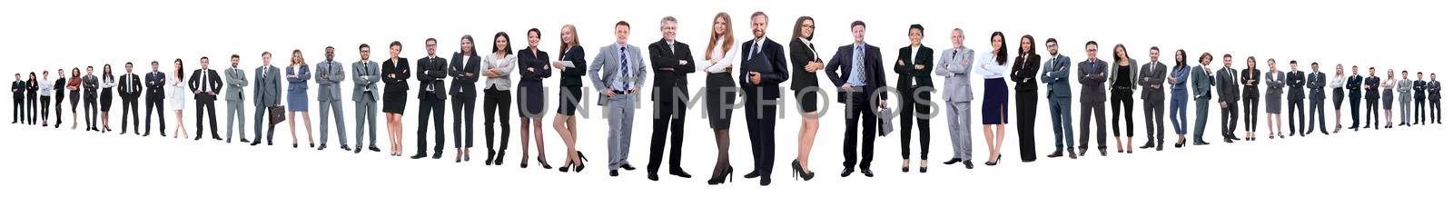 panoramic collage of a large and successful business team by asdf