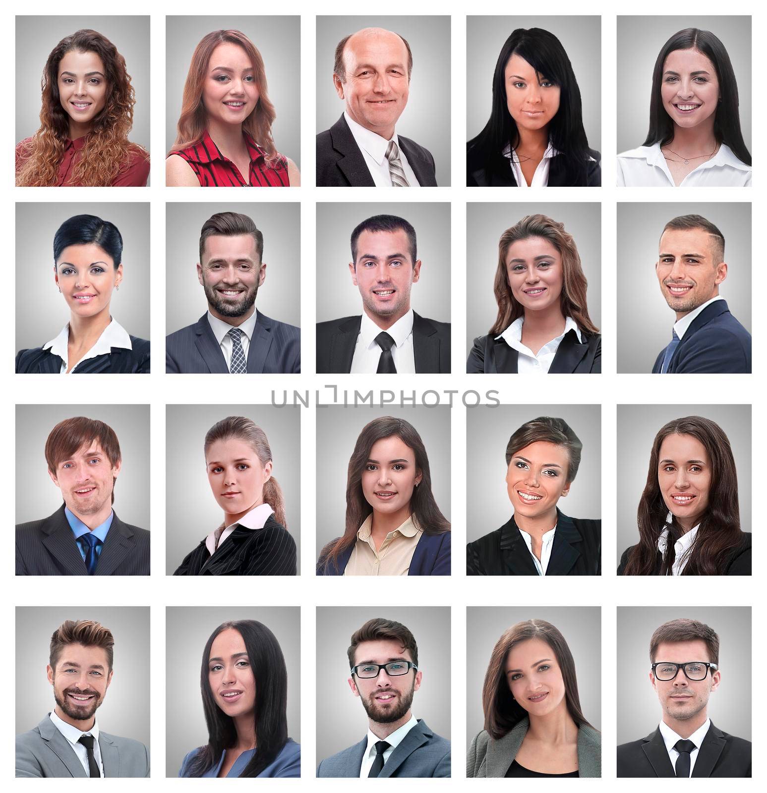 collage of portraits of successful young businessmen by asdf