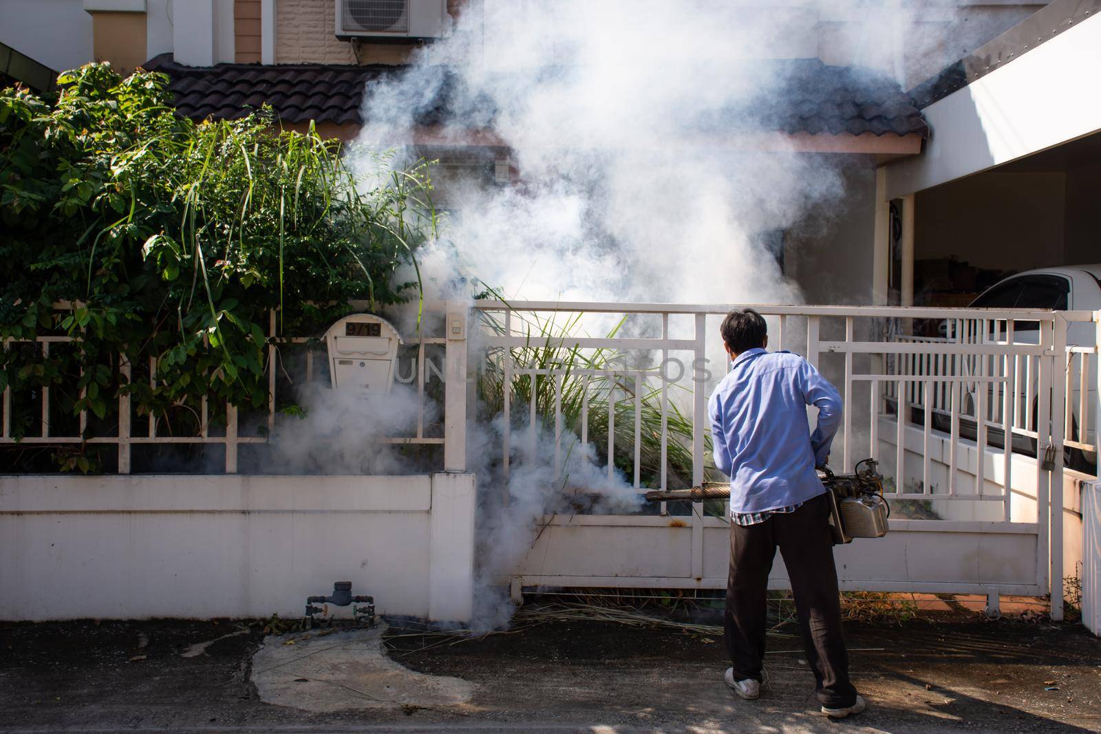 Fogging DDT spray mosquito kill for virus protect by PongMoji