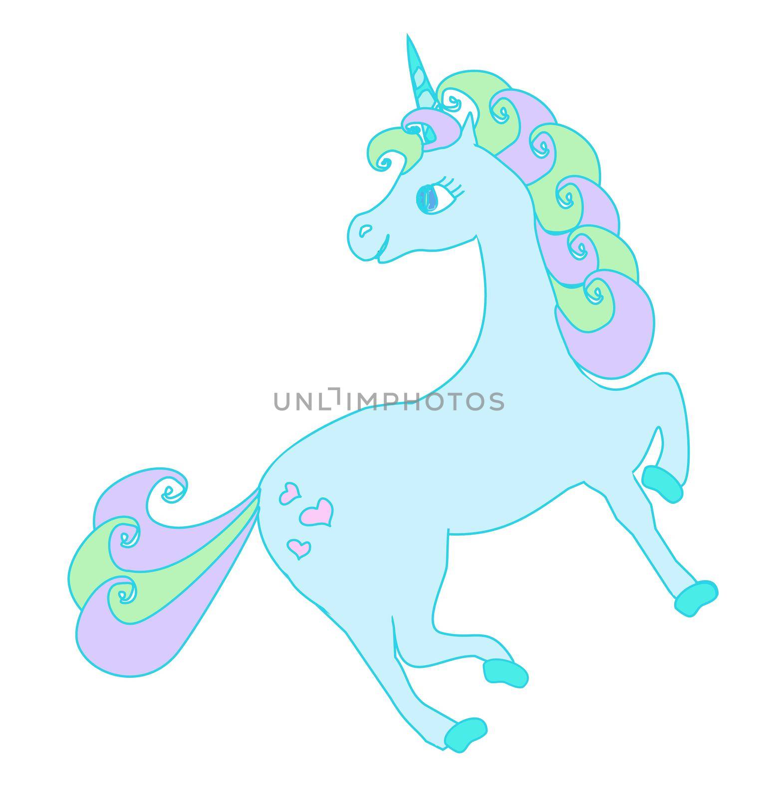 cartoon unicorn by JackyBrown