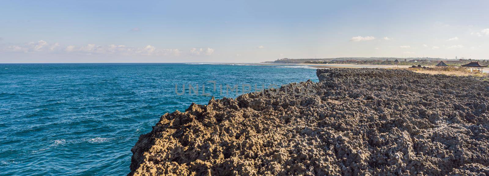 Volcanic rocks in Bali, Nusadua, Waterbloom fountain by galitskaya