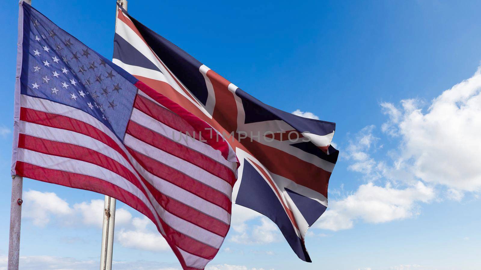 flag of uk, usa. A symbol of friendship and support