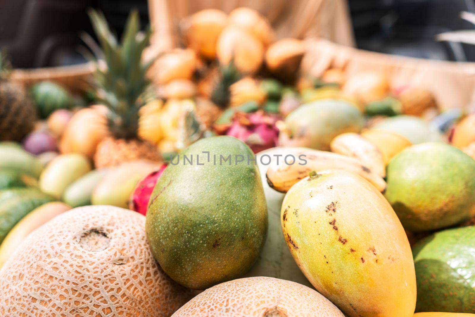 Latin American fruits. Concept of colors and production in Nicaragua by cfalvarez