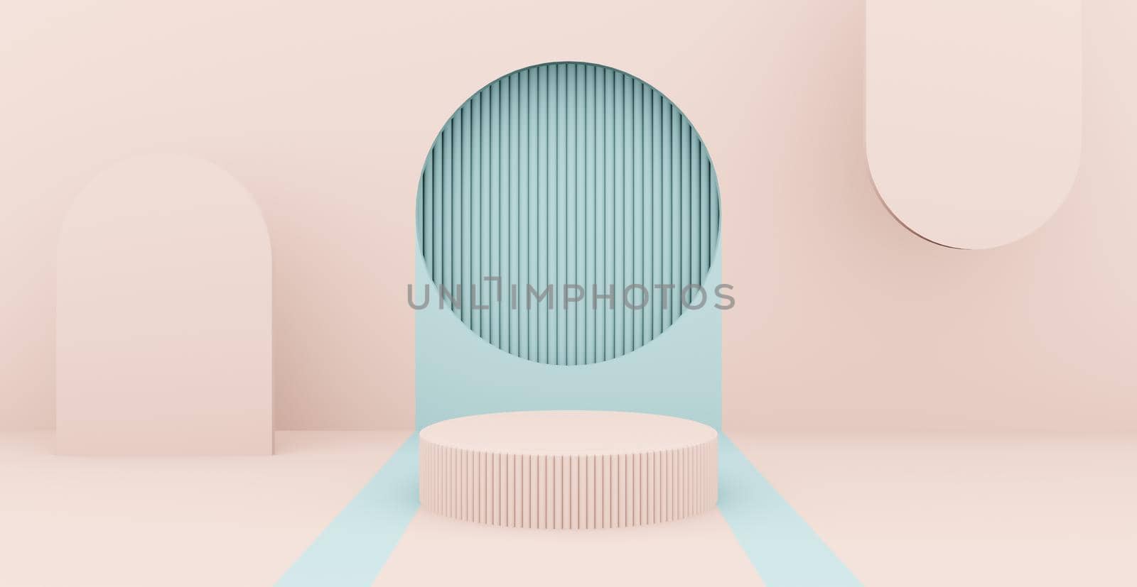3d rendering background with abstract podium and wall scene background. Composition for product presentation, brand, product advertising.