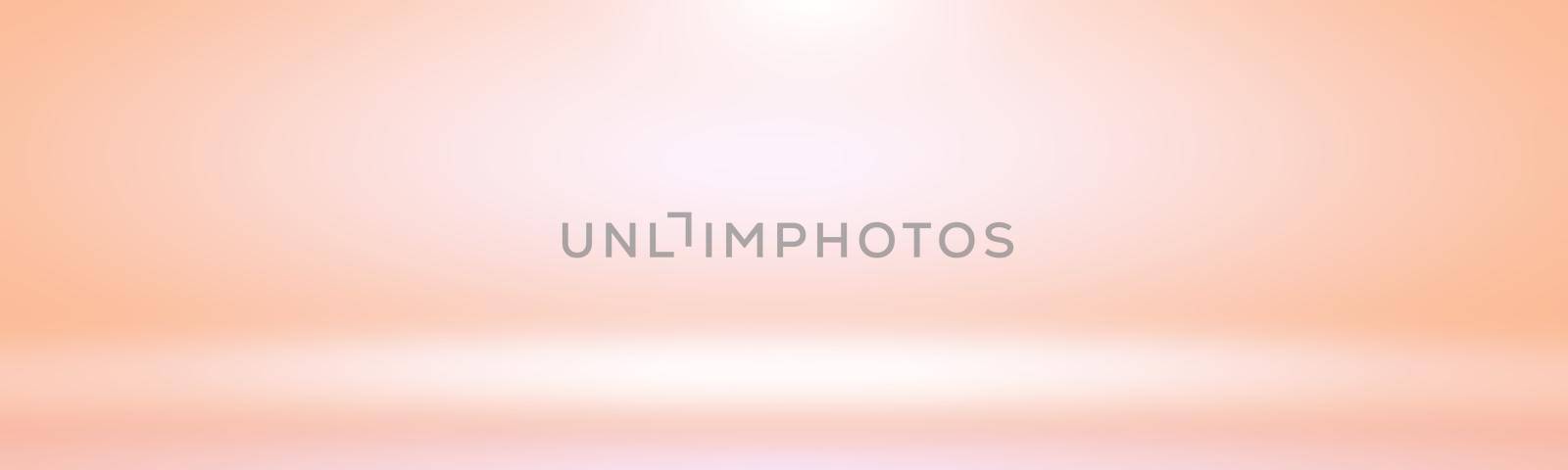 abstract blur of pastel beautiful peach pink color sky warm tone background for design as banner,slide show or others by Benzoix