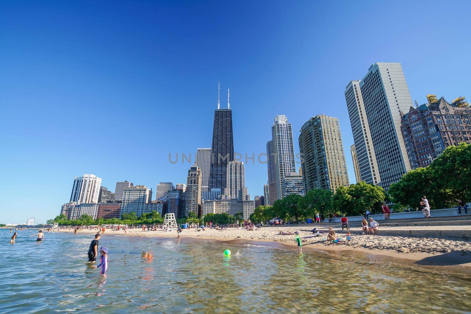 Chicago skyline from North Avenue Beach by f11photo