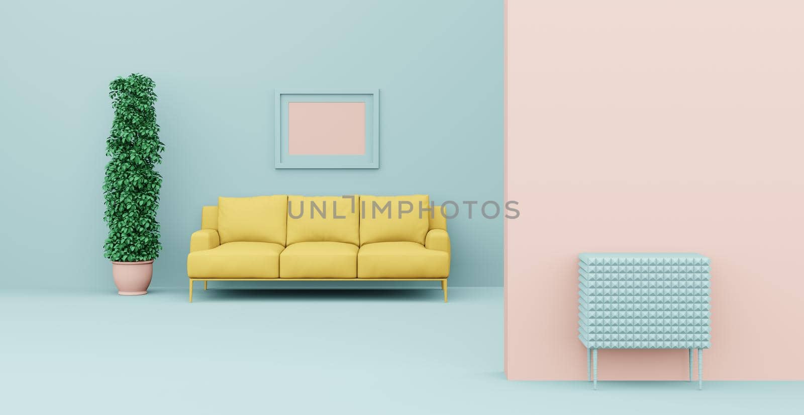 3d Abstract interior. Interior template. by N_Design
