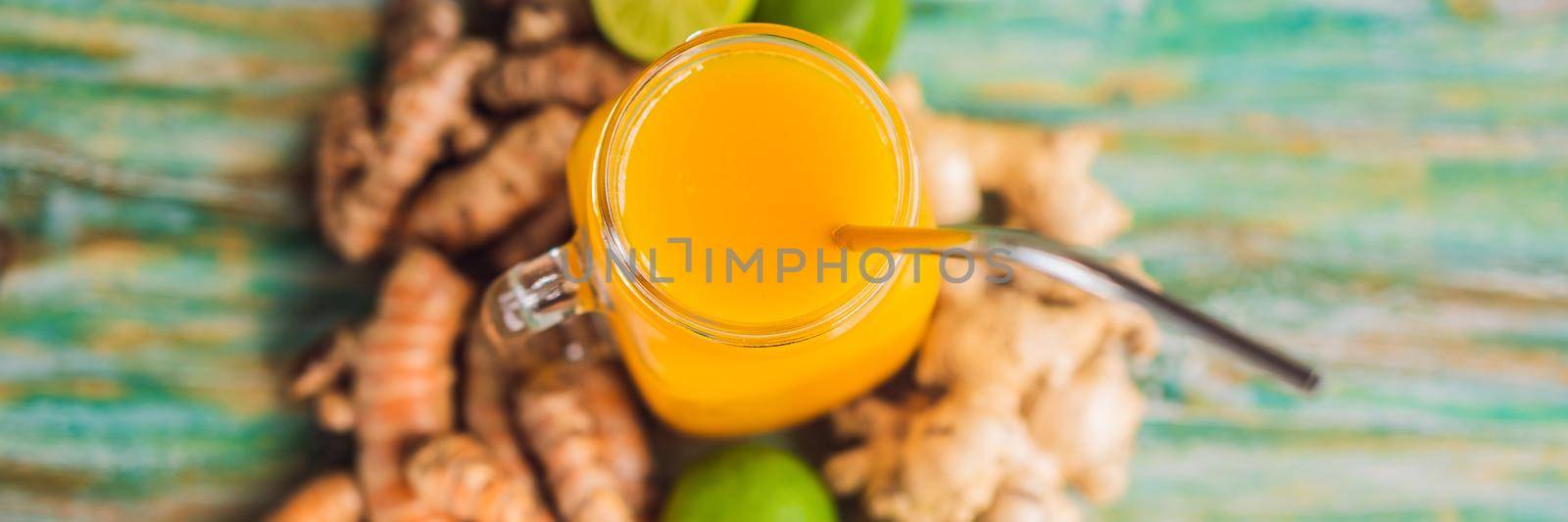 Drink Jamu. Indonesian traditional drink in bali. BANNER, LONG FORMAT