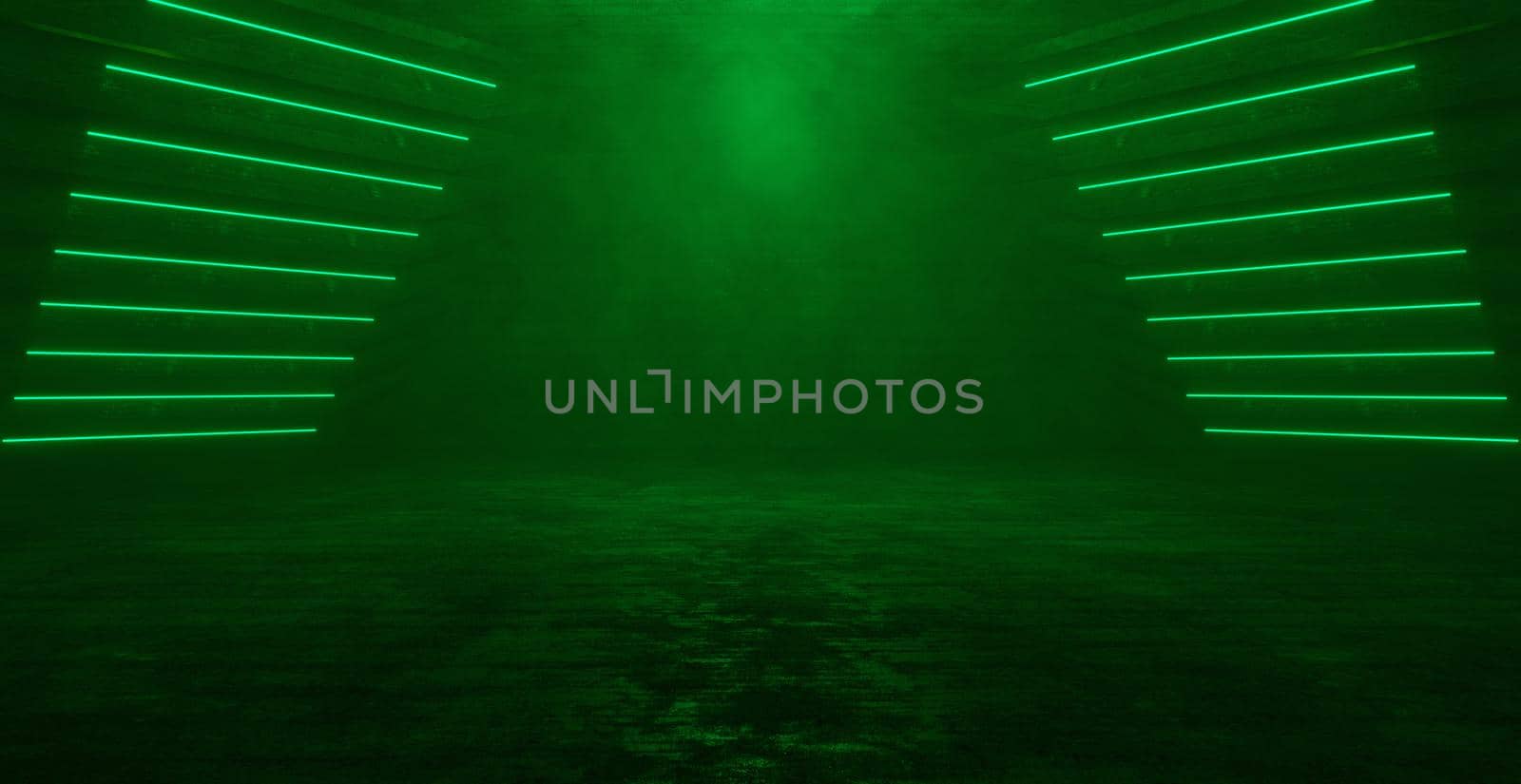 SciFi Robotic Dark Volumetrics Smoke Dark Green Metallic Cement Digital Technology Background Background 3D Render