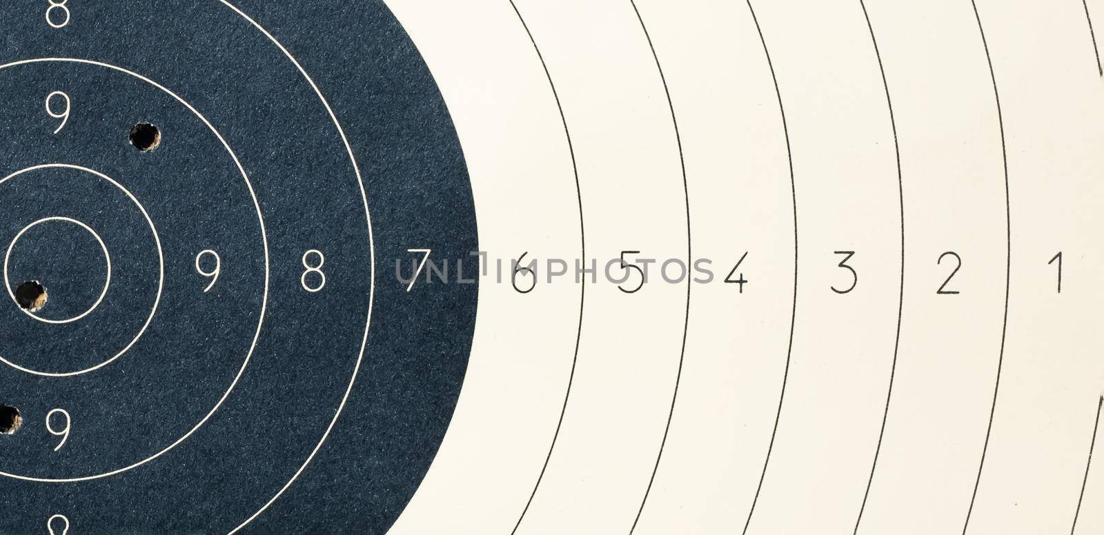 Target with numbers for shooting at a shooting range. A round ta by ViShark