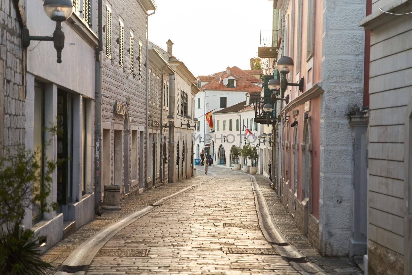 View of the streets of the old town Herceg Novi in Montenegro. High quality photo