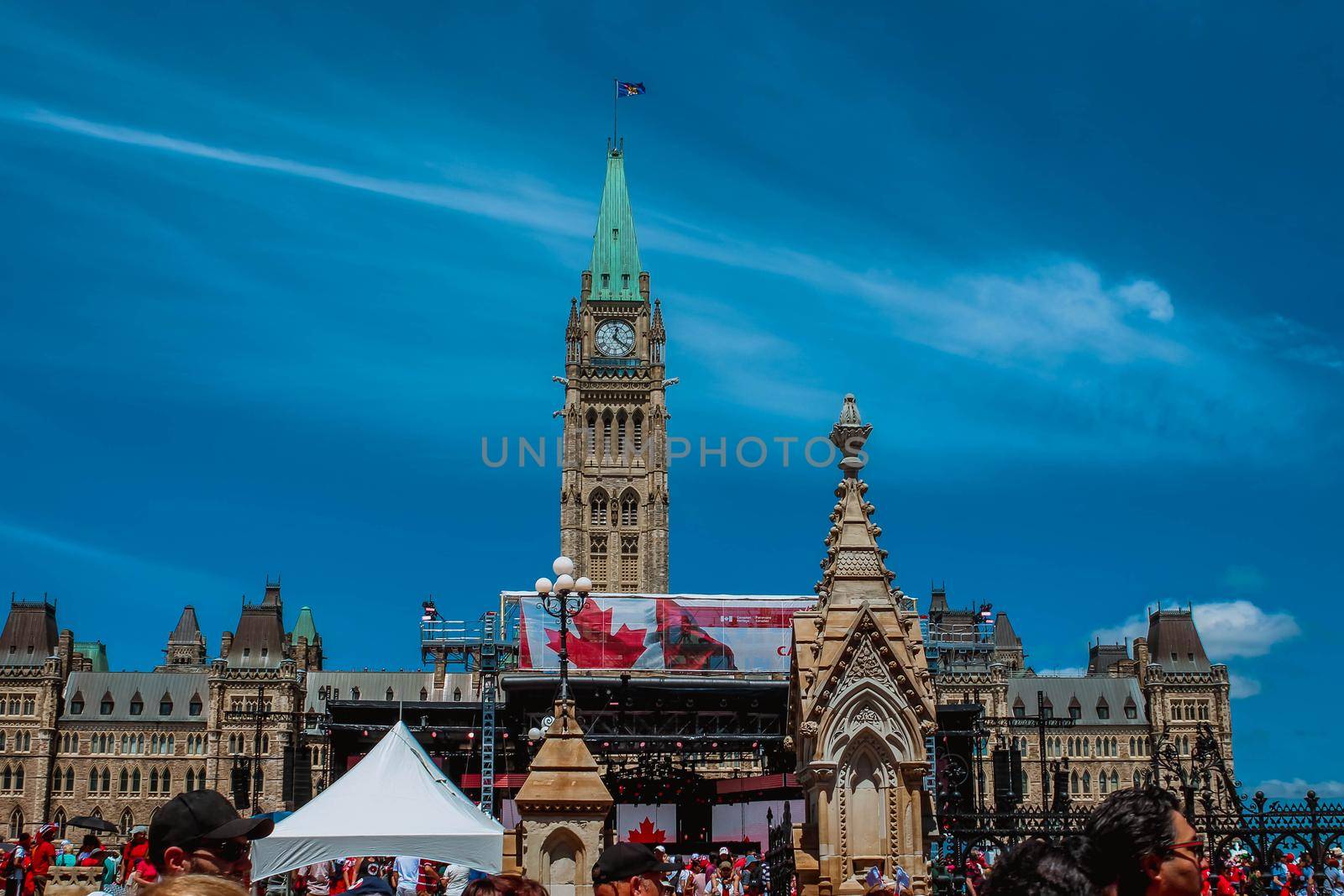 Ottawa, Ontario Canada - July 1, 2019: Canada Day. Happy Birthday Canada. People enjoying Canada day. by JuliaDorian