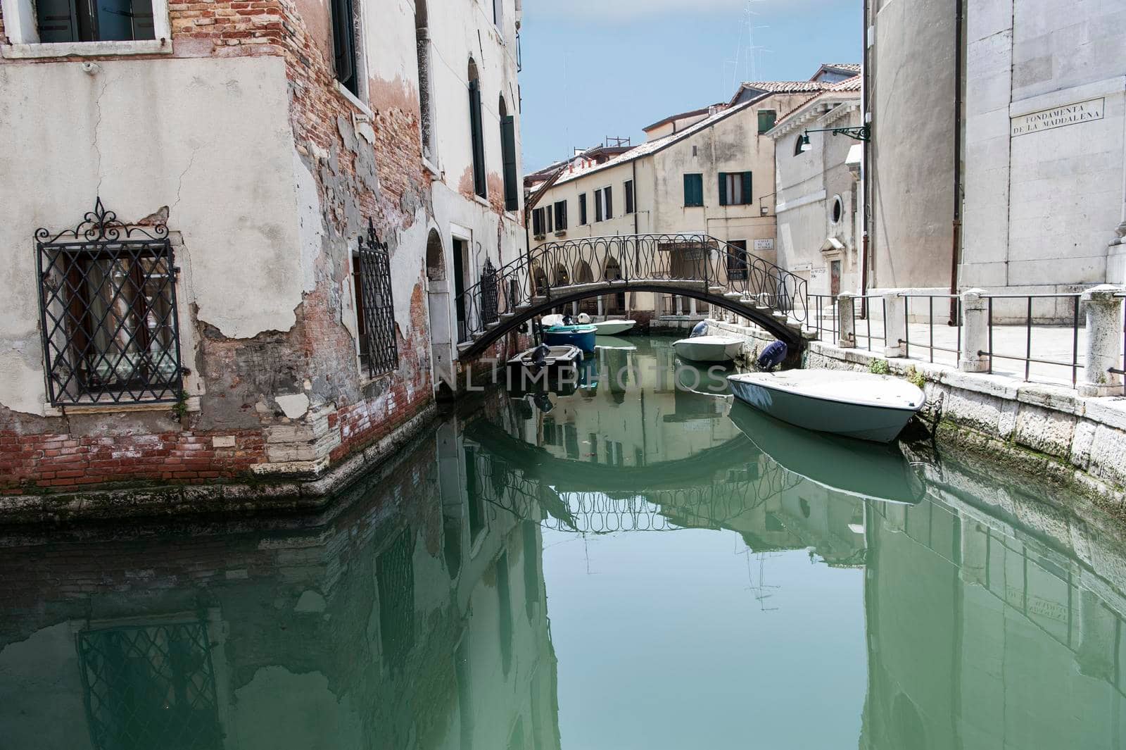 Characteristic bridge over one of the Venetian canals