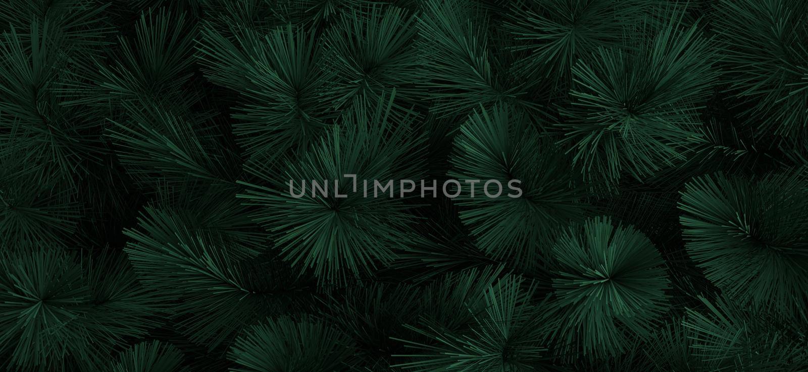 Pine leaves texture background 3D render