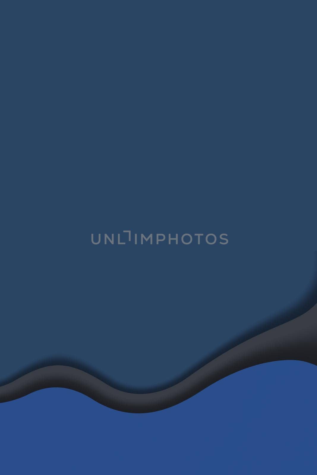 Deep blue abstract background template with wave lines for business style