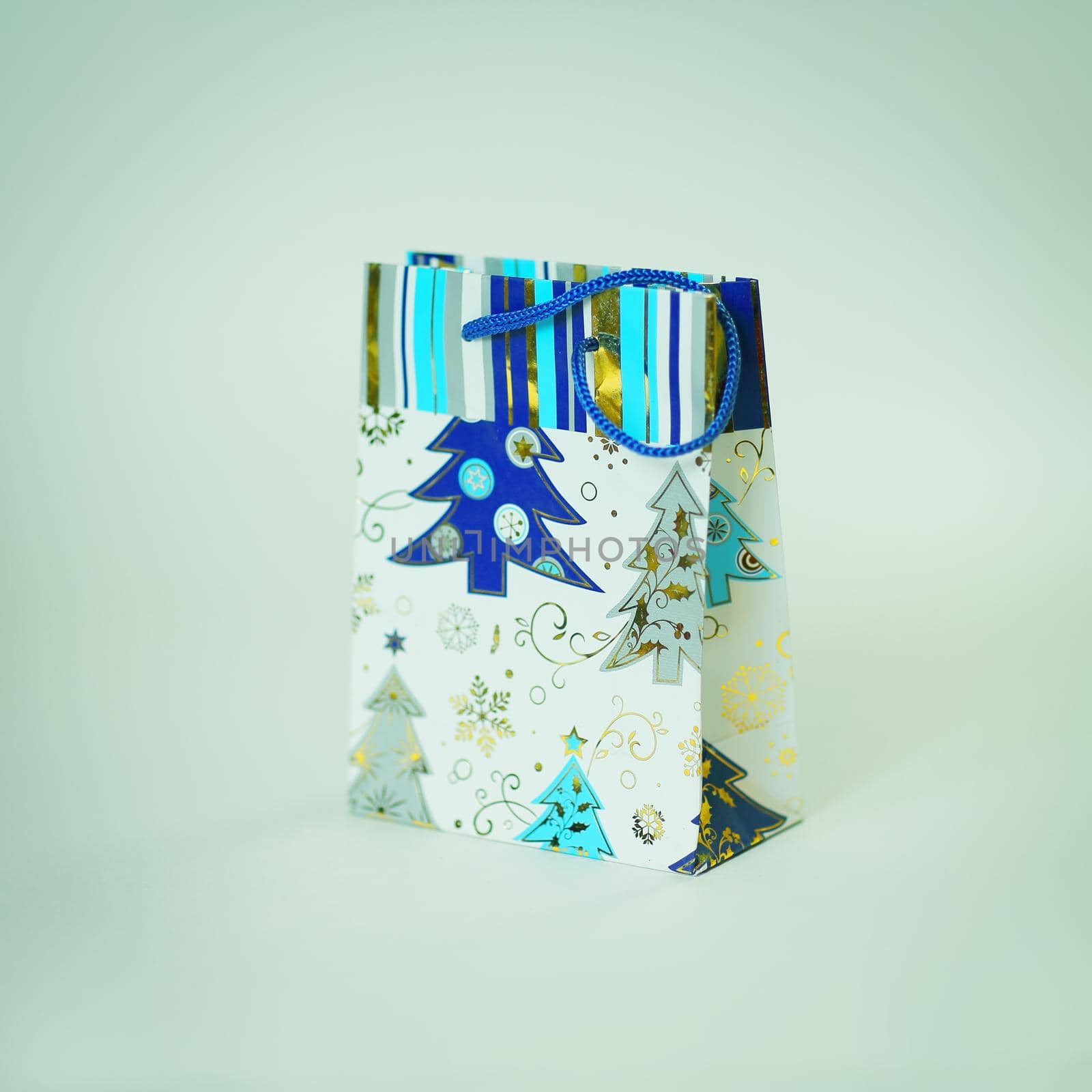 christmas shopping bag.isolated on white background by SmartPhotoLab