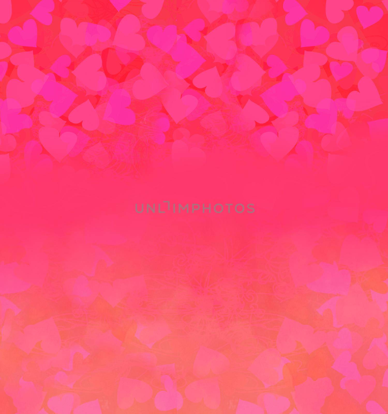 Valentine Hearts Abstract Background by JackyBrown