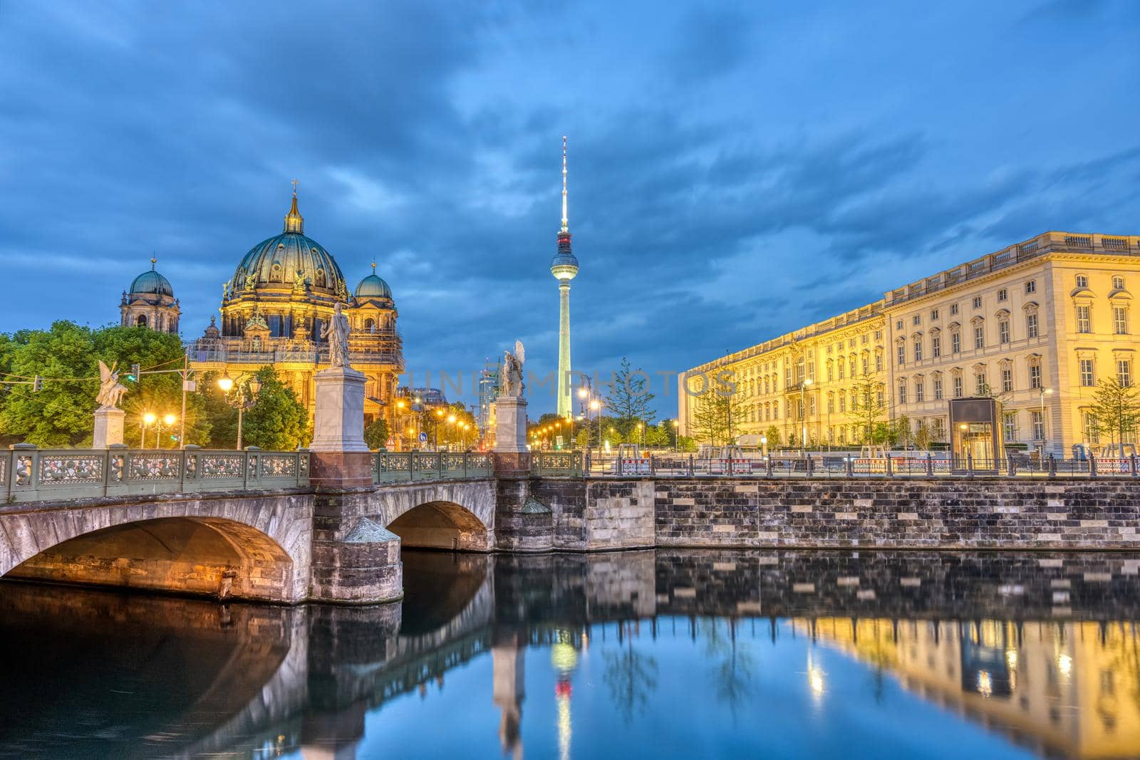 The Berlin Cathedral, the famous TV Tower and a part of the rebuilt City Palace by elxeneize