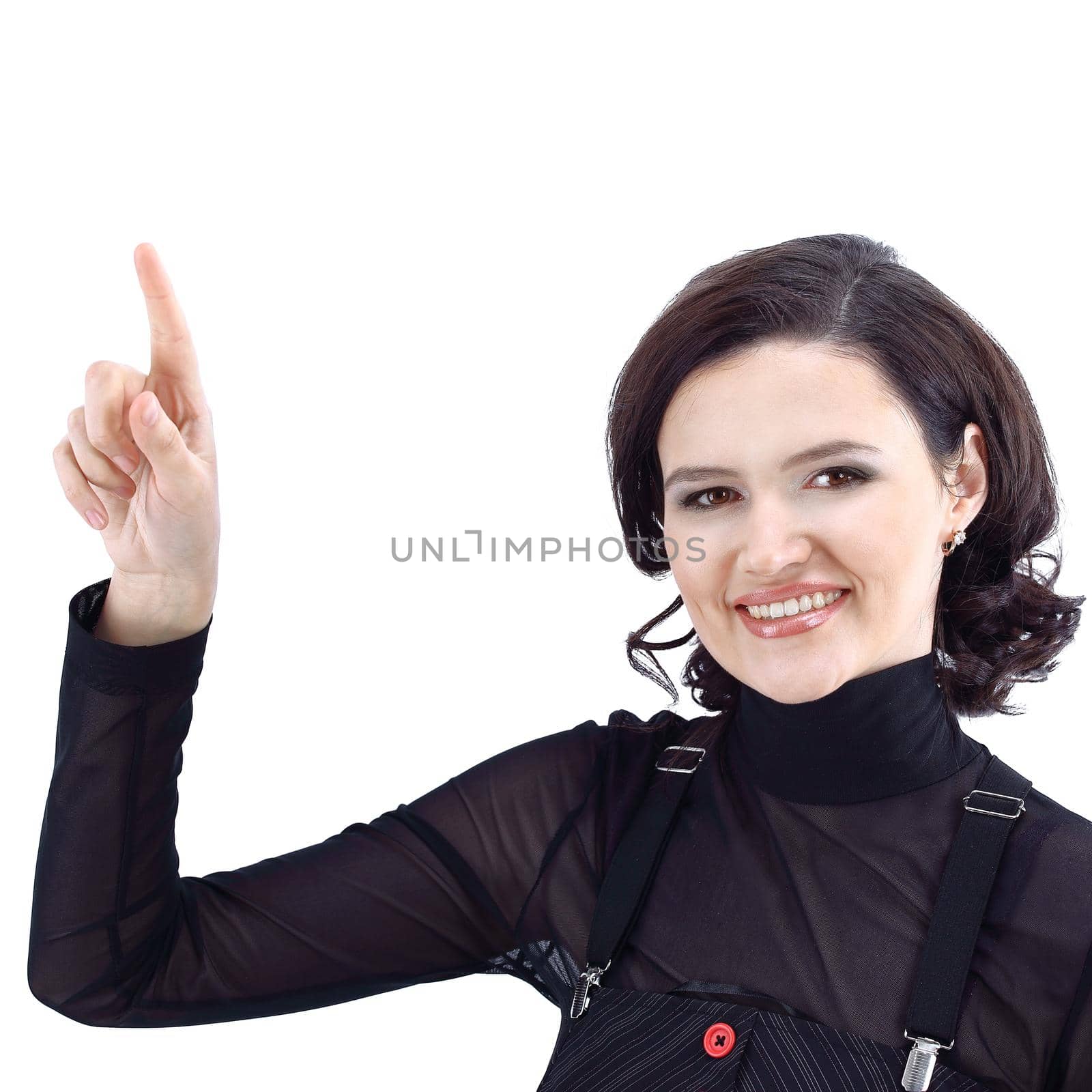 closeup. business woman pointing at copy space by SmartPhotoLab